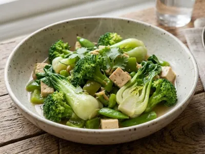 Broccoli,Bokchoy & greens stir fried-Jain