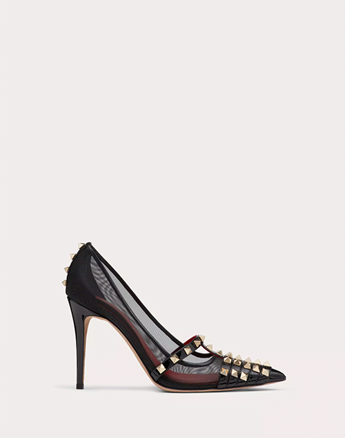 ROCKSTUD PATENT-LEATHER PUMP 100 MM
