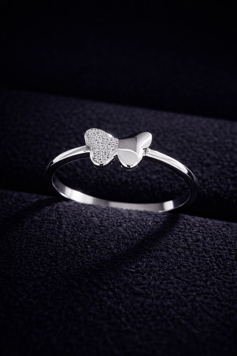 Diewu Butterfly Grace Sterling Silver Ring