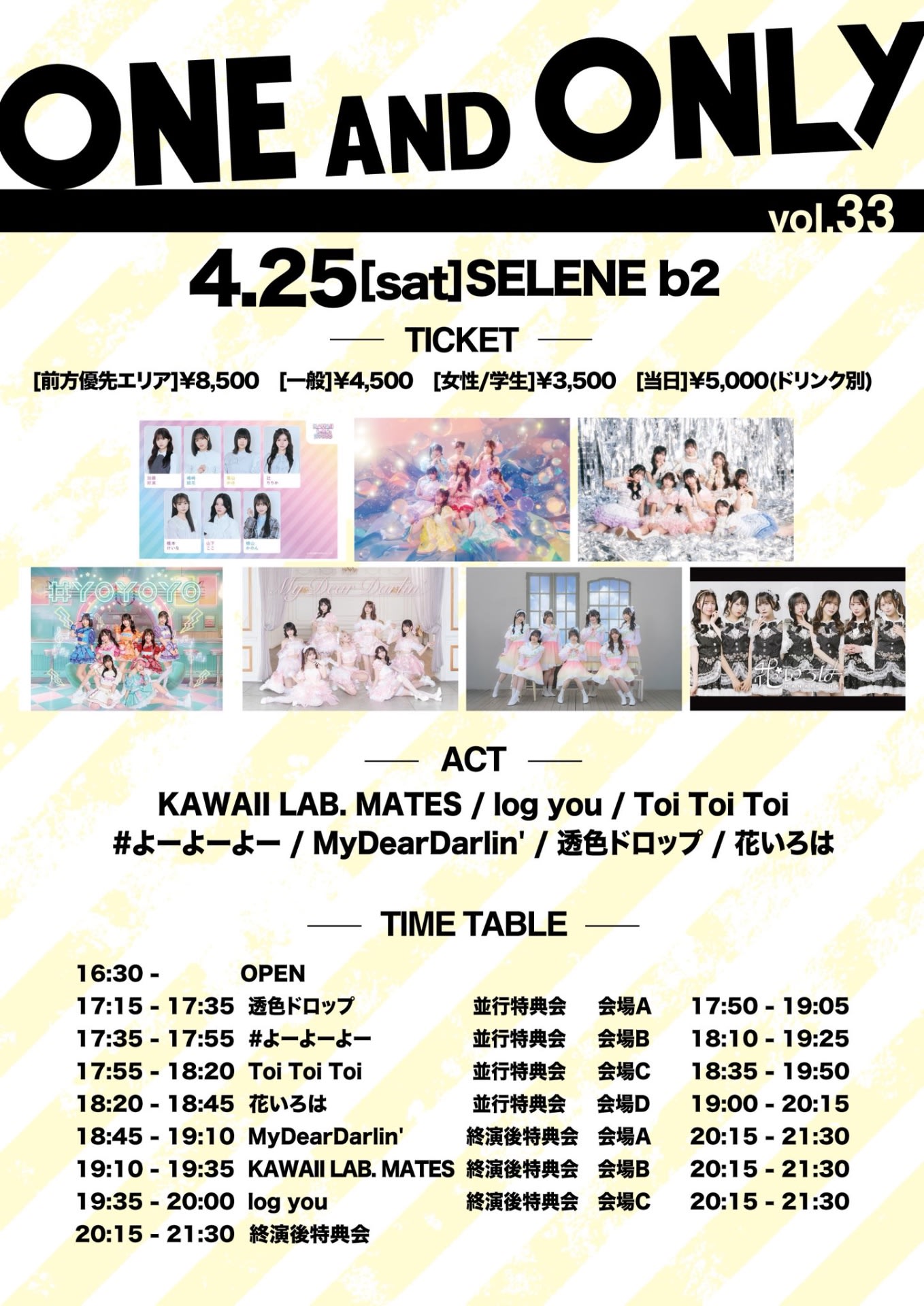 ONE AND ONLY vol.33 のフライヤー