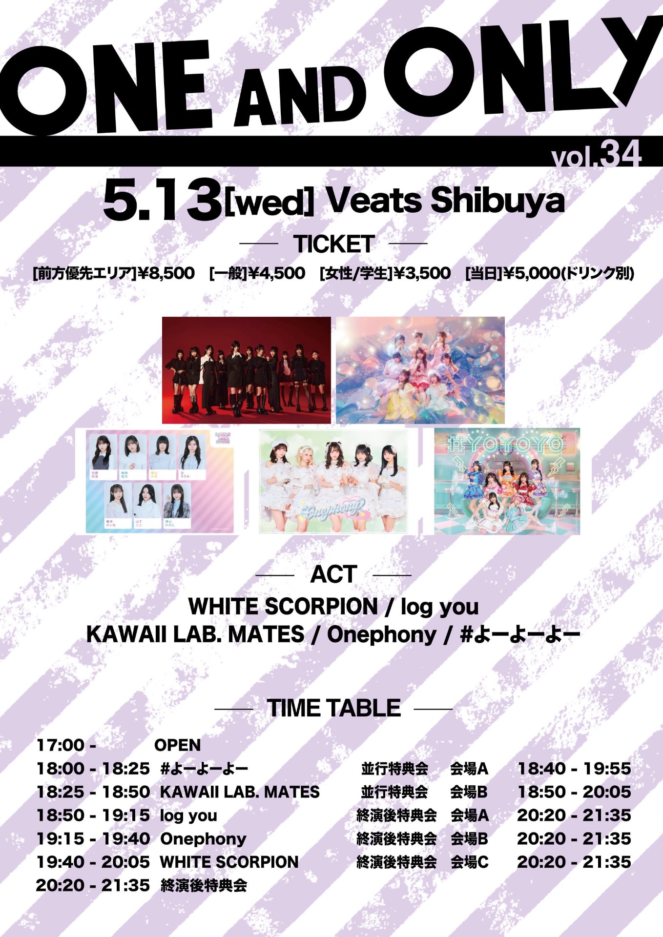 ONE and ONLY vol.34 のフライヤー