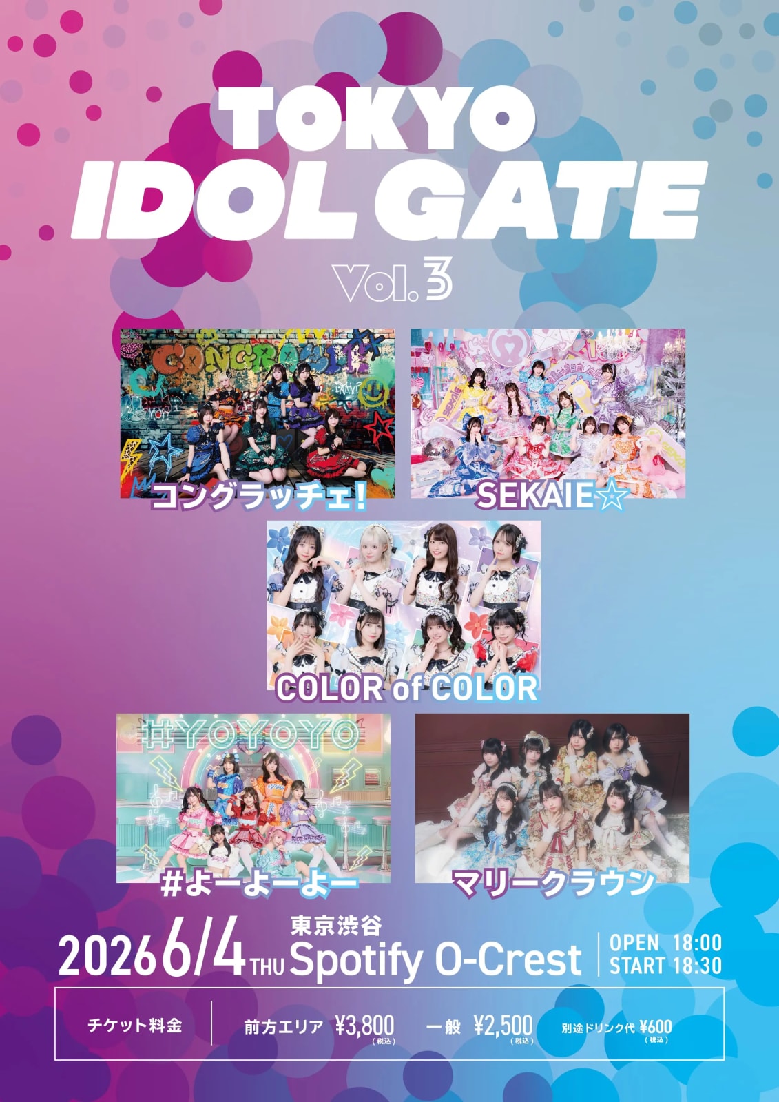 TOKYO IDOL GATE vol.3 のフライヤー