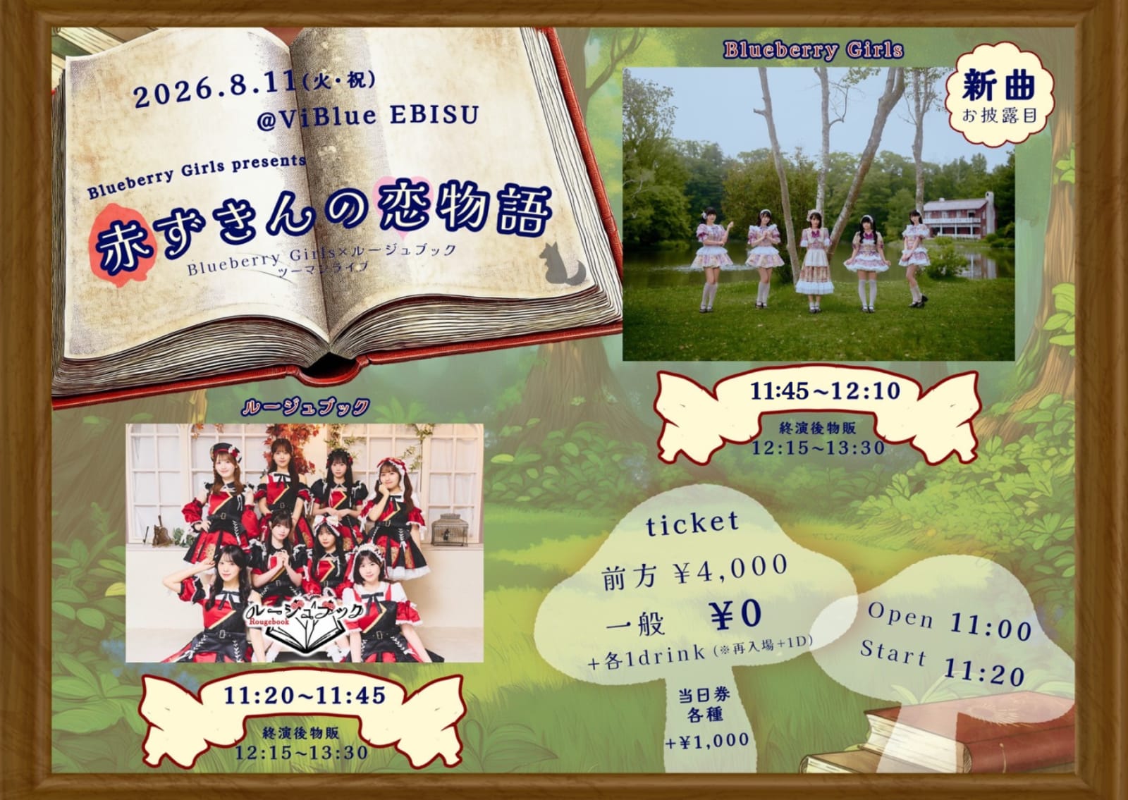 Blueberry Girls主催 「赤ずきんの恋物語」 のフライヤー