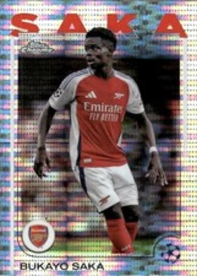 Bukayo Saka Topps Chrome UEFA Refractor