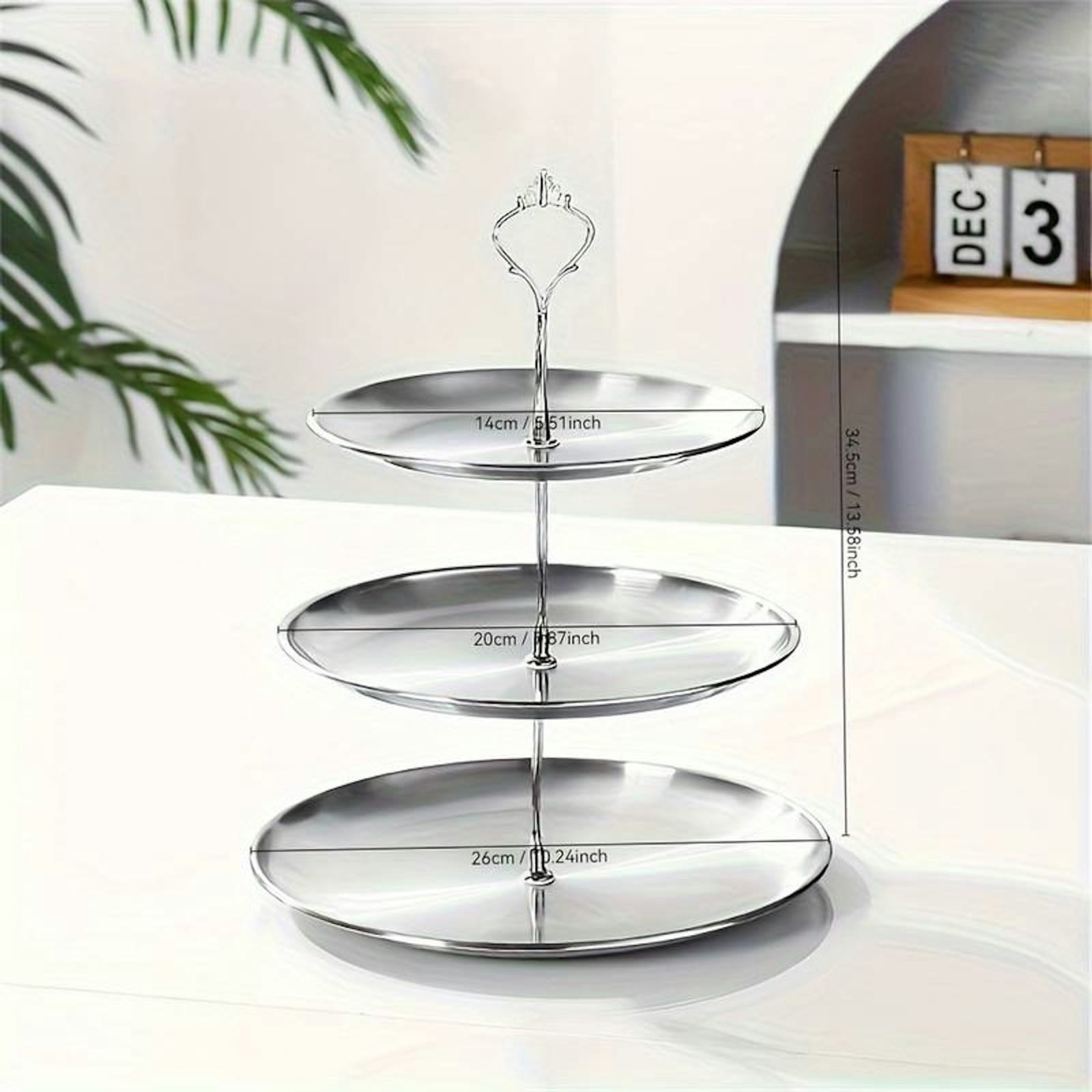 3-Tier Silver Tray