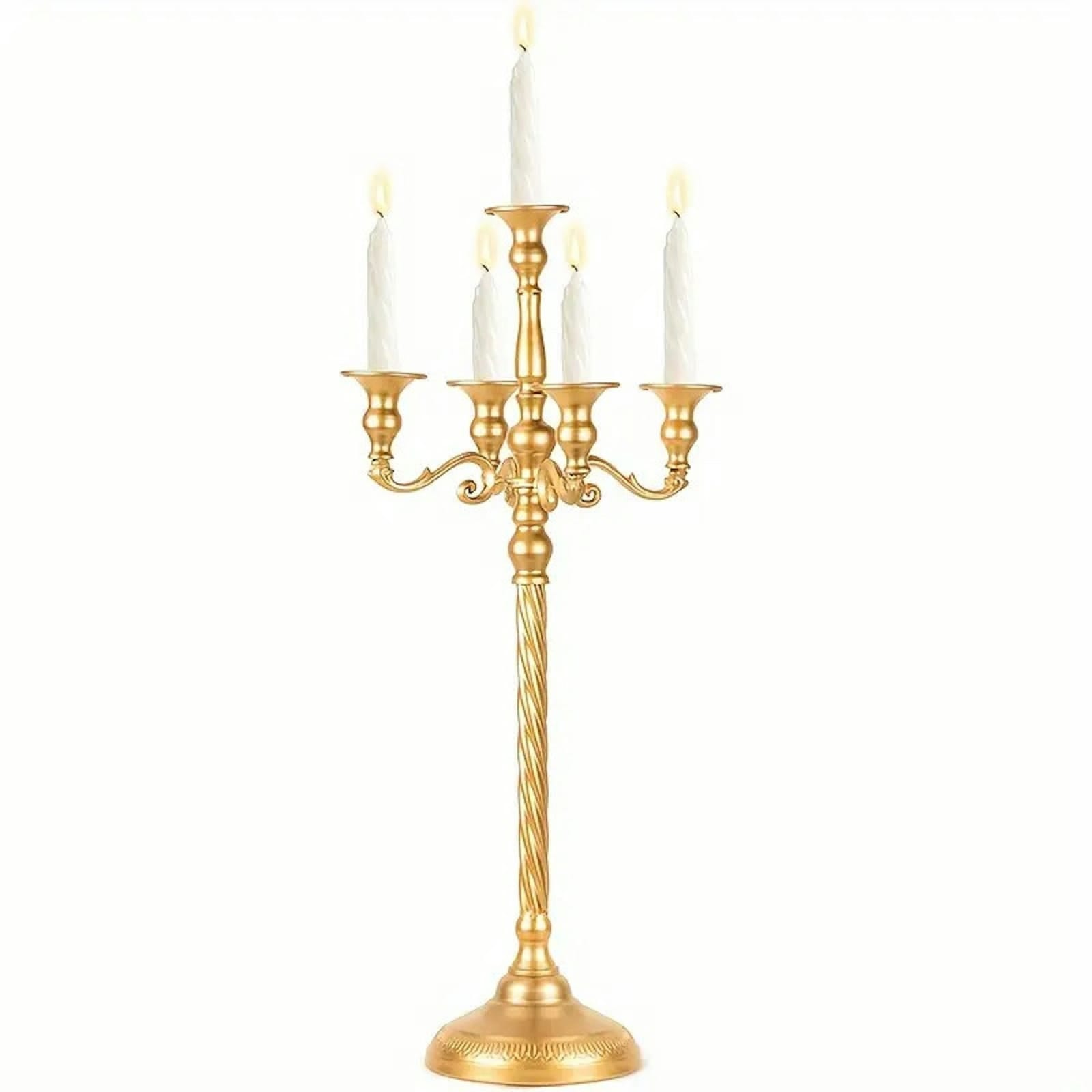 Gold 4-Arm Candelabra - 28"