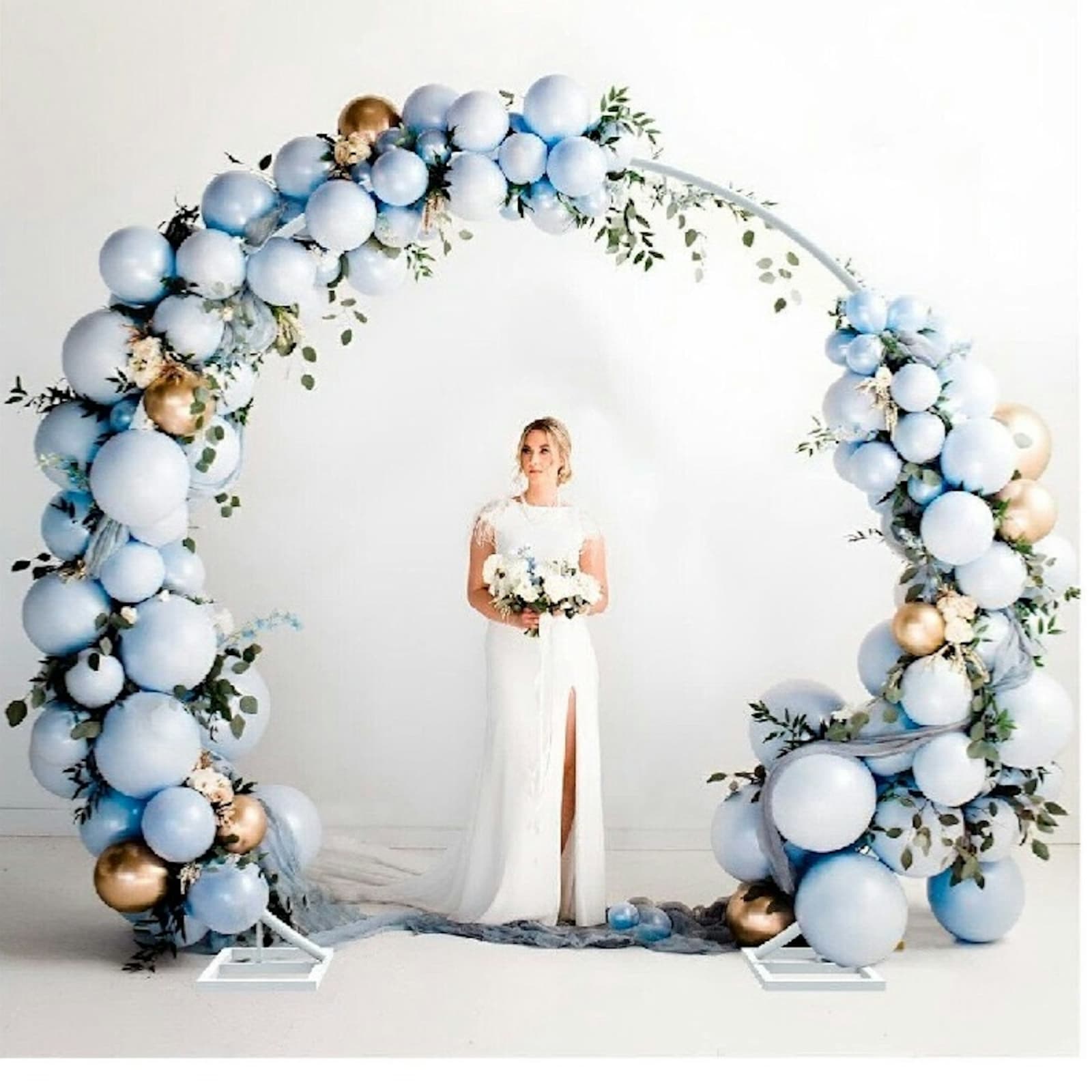 Balloon Arch with Floral Accents