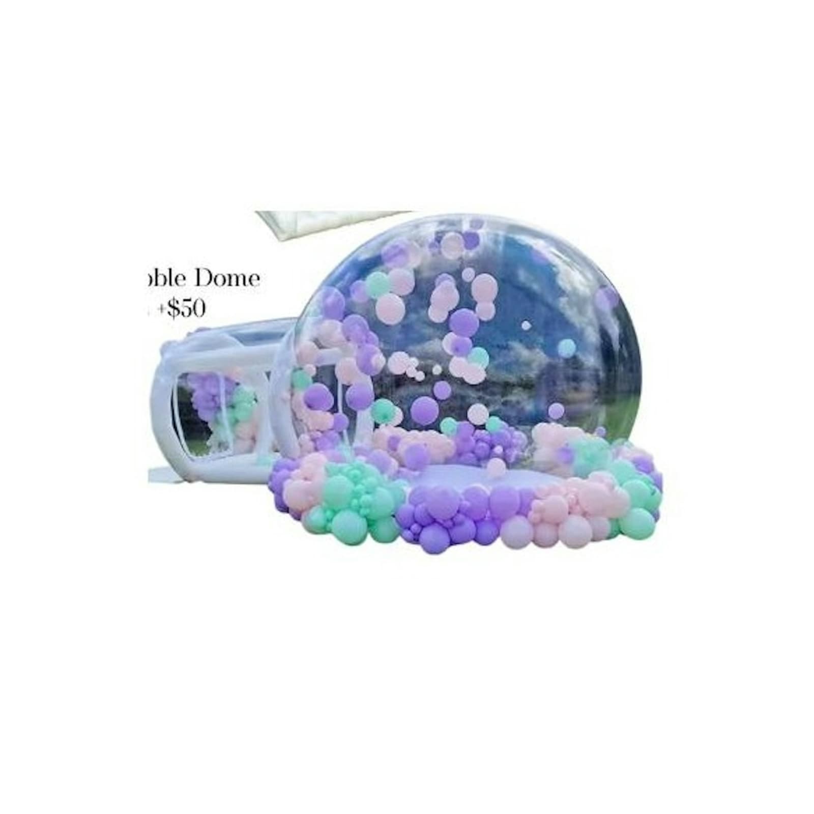 Clear Inflatable Bubble Dome with Entry