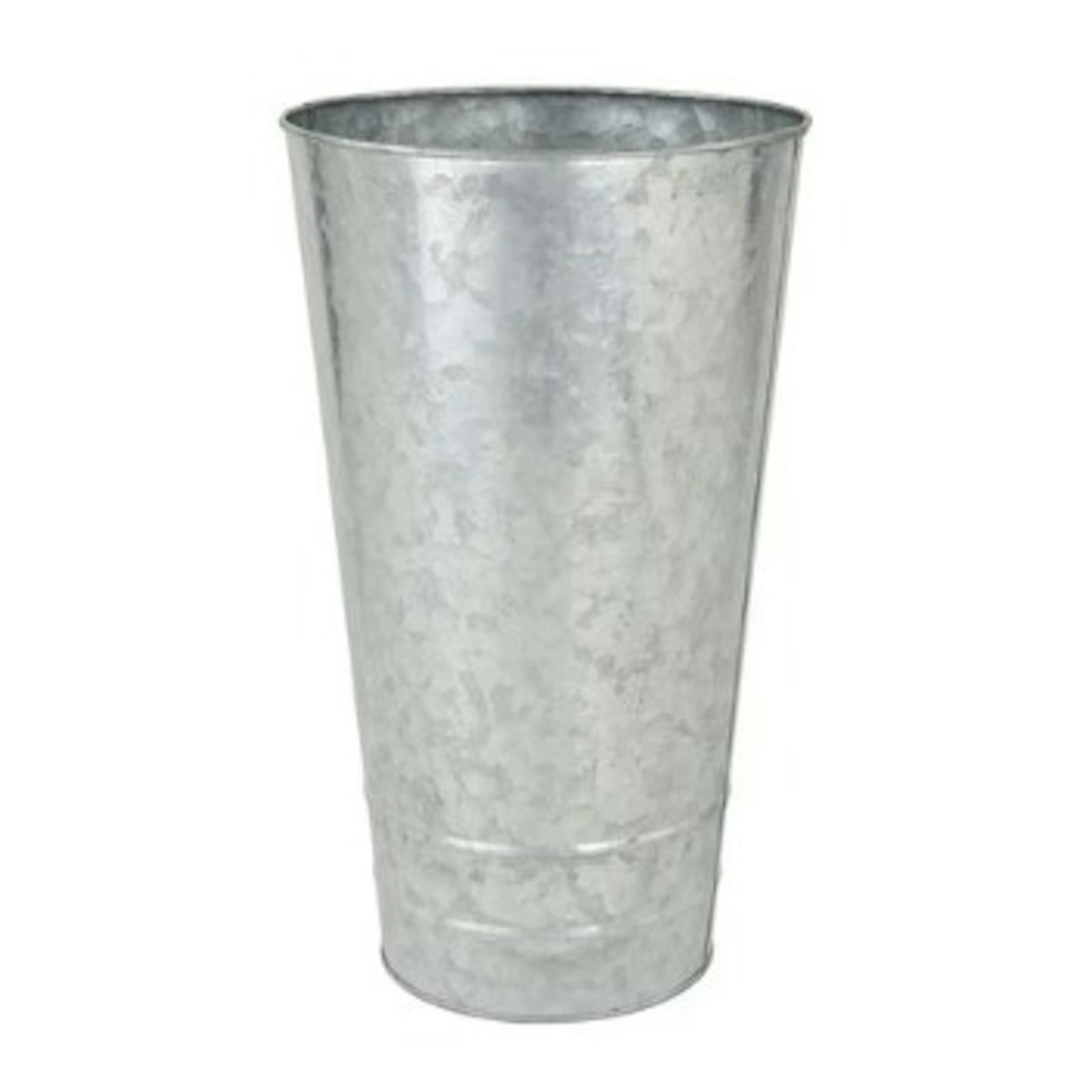 Tall Galvanized Metal Bucket/Vase
