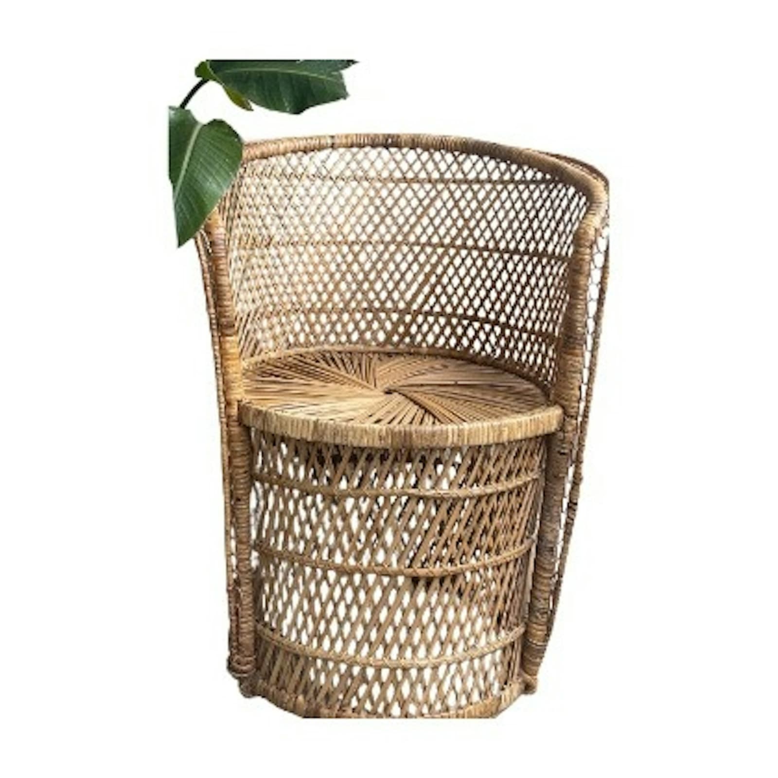 Natural Woven Rattan Accent Chair