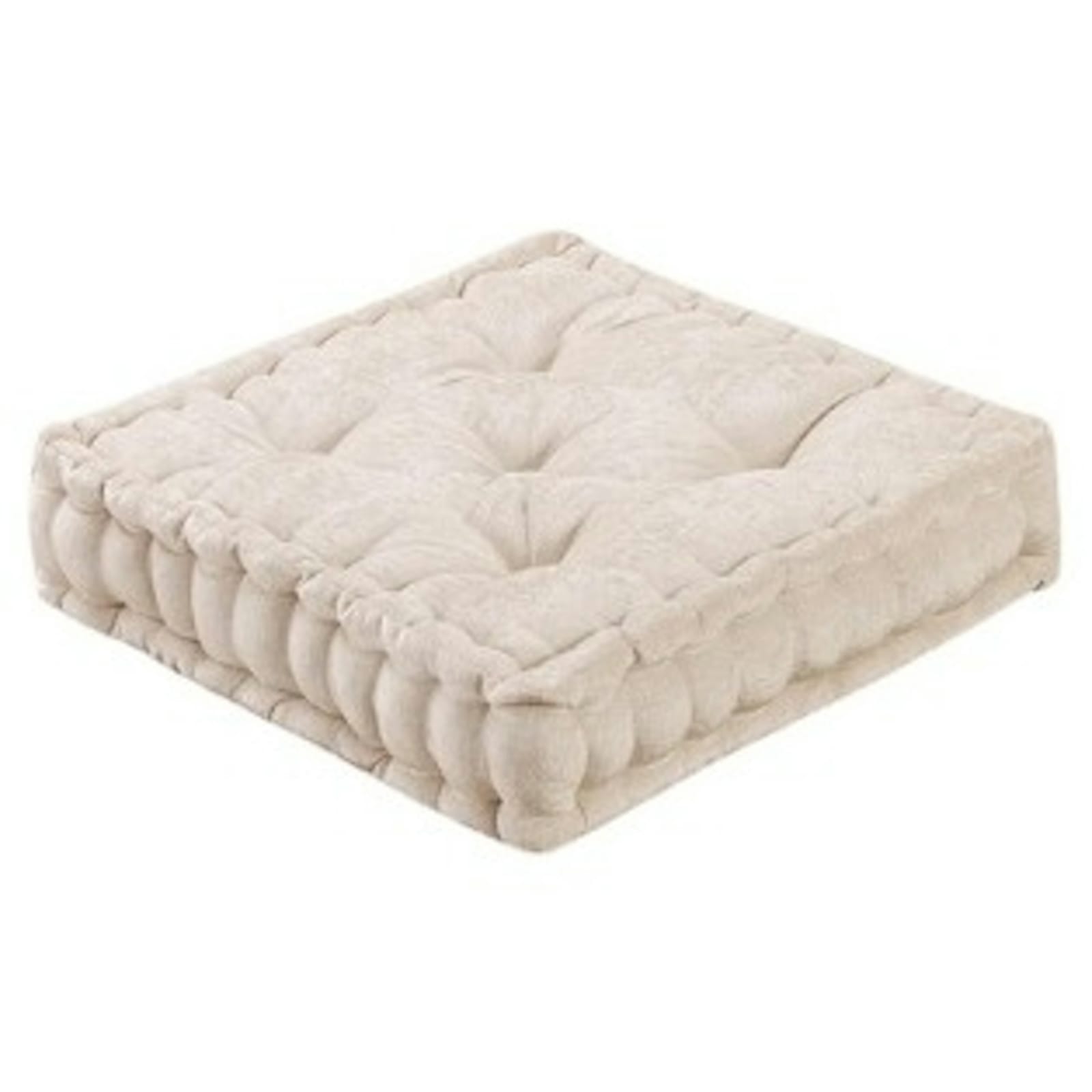 Light Beige Tufted Floor Cushion