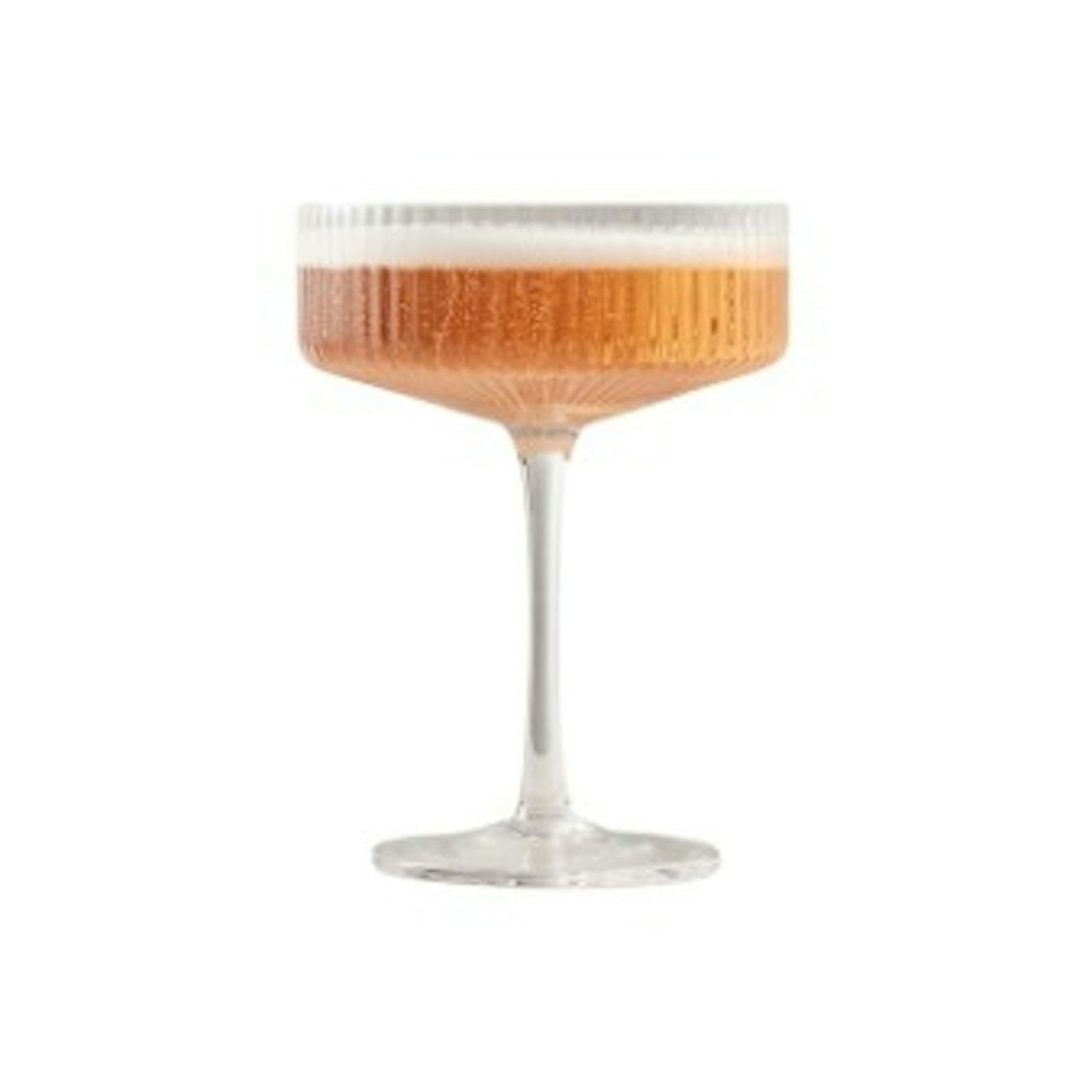 Clear Fluted Glass Champagne Coupe