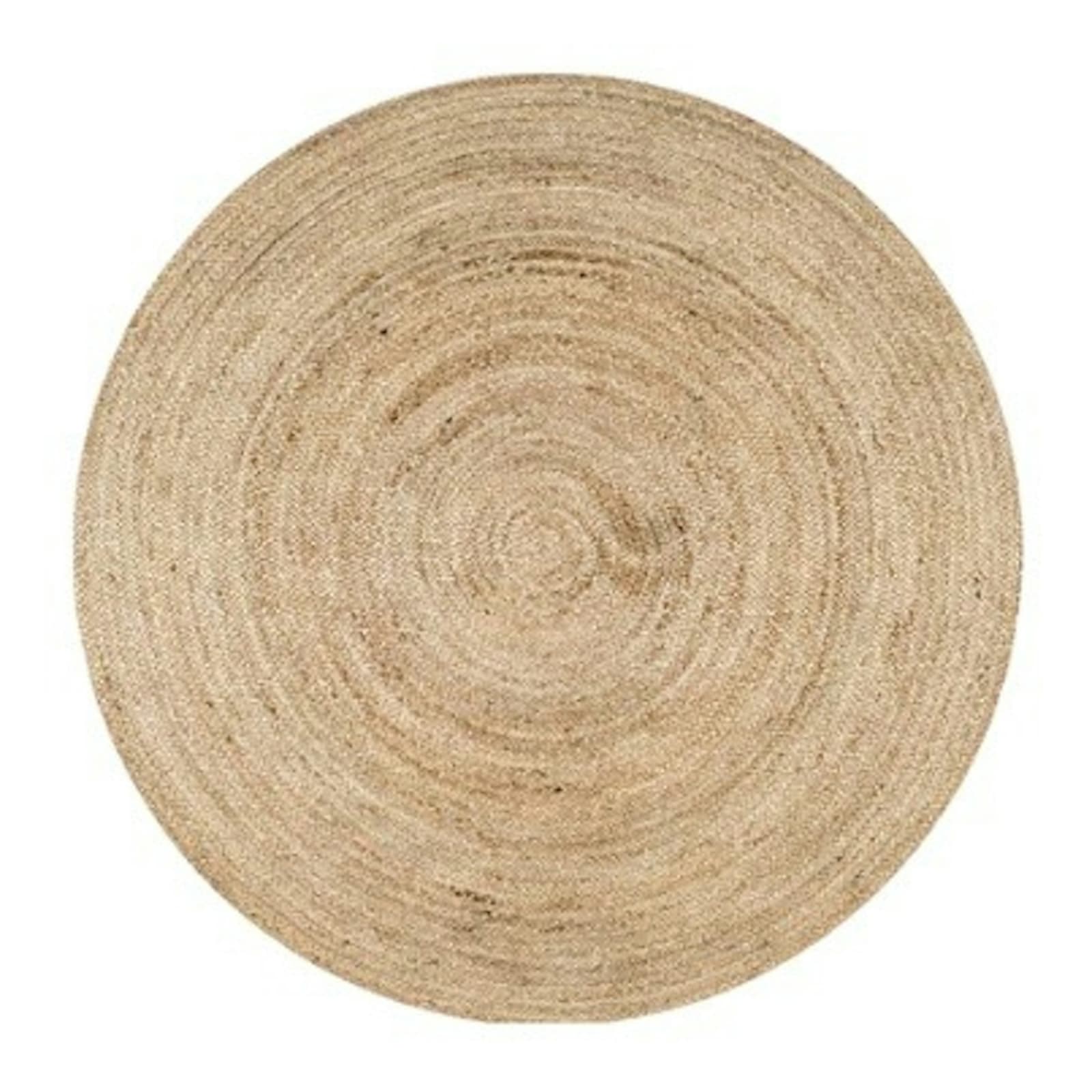 Round Natural Jute Area Rug 36”L x 36”W