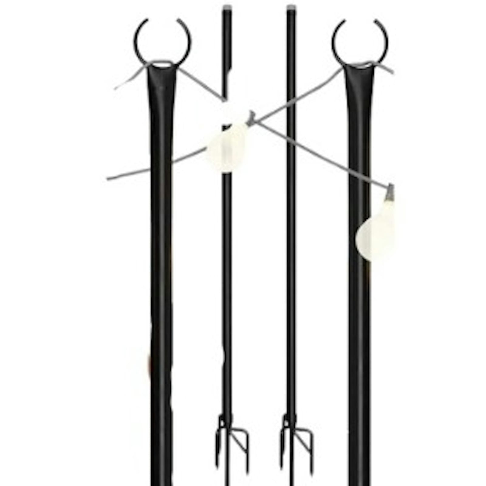 Outdoor String Light Poles & Cafe Lights (Set of 2)