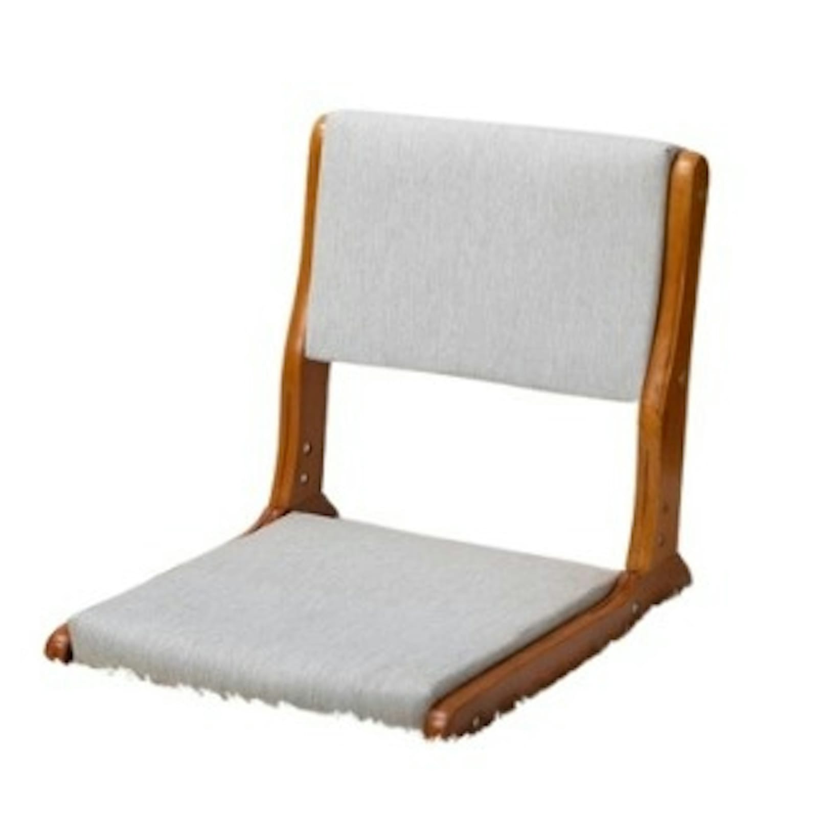 Japanese Style Floor Chair - Wood & Grey Fabric — tables, chairs & furniture rental in New York City, New York from Collect Sisu