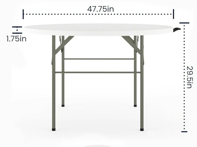 4-Foot Round Folding Event Table