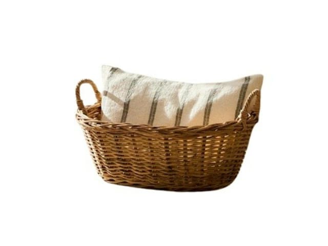 Natural Wicker Basket with Handles