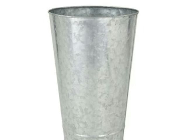 Tall Galvanized Metal Bucket/Vase