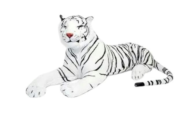 Large White Tiger Plush Stuffed Animal Prop 20.2” H x 10.8”