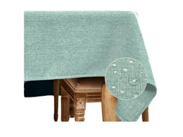 Mint Green Water-Resistant Tablecloth - 47” W x 63” L 