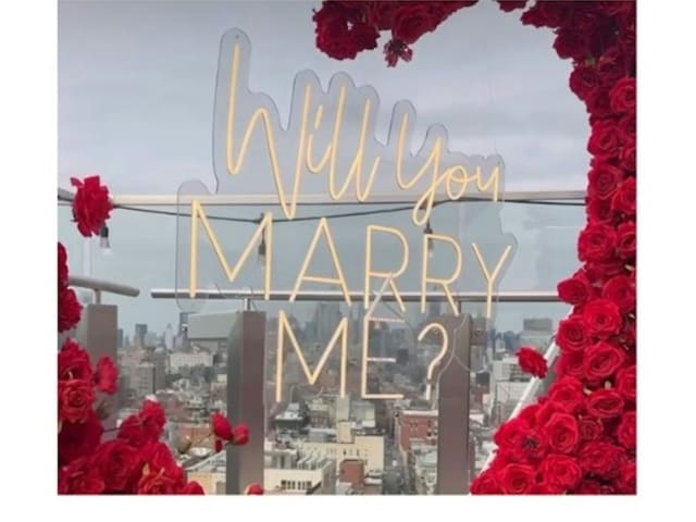 Will You Marry Me? Neon Sign - Warm White 35”L x 28”W