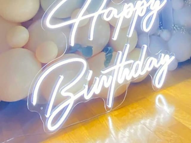 Happy Birthday LED Neon Sign (Acrylic Script)