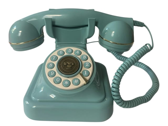 Retro Teal Audio Guest Book Phone