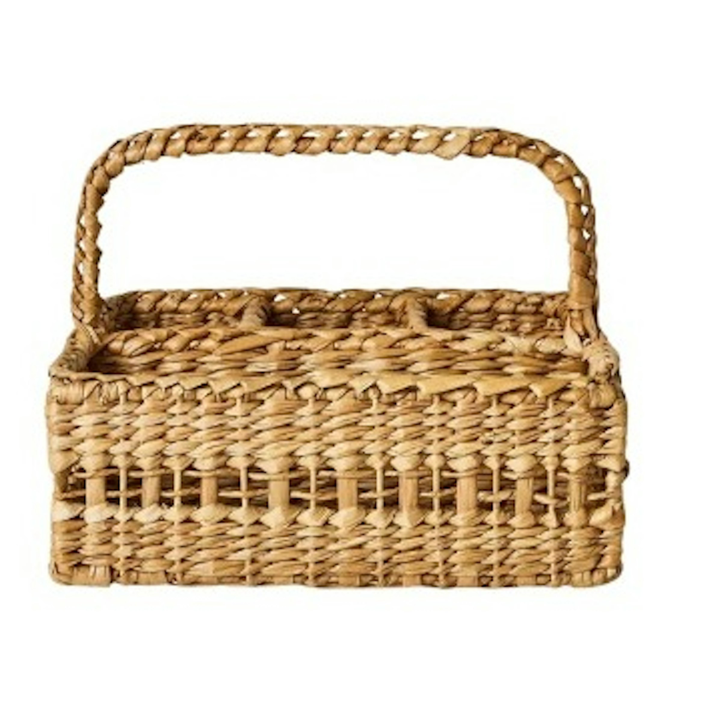 Natural Woven Caddy Basket with Handle