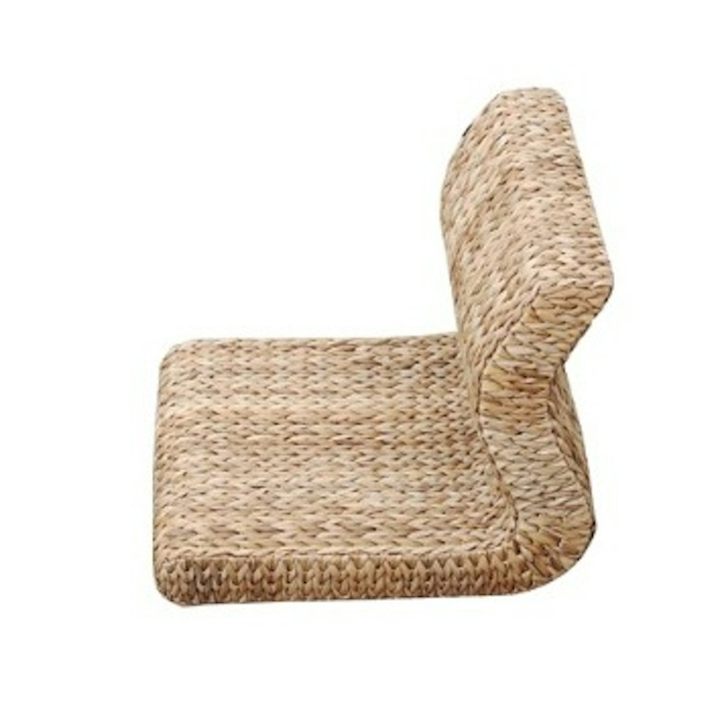 Natural Woven Floor Chair with Back Support