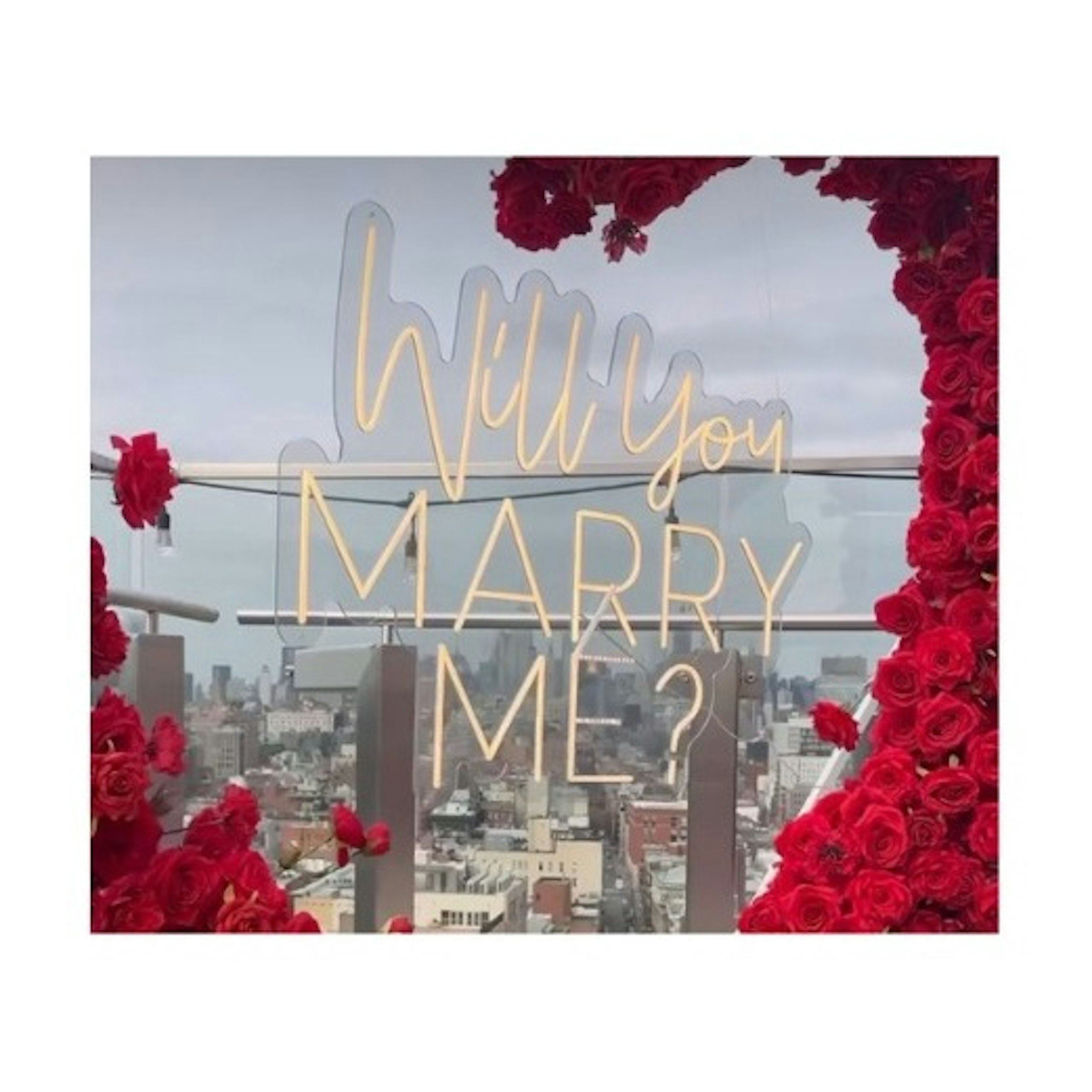 Will You Marry Me? Neon Sign - Warm White 35”L x 28”W
