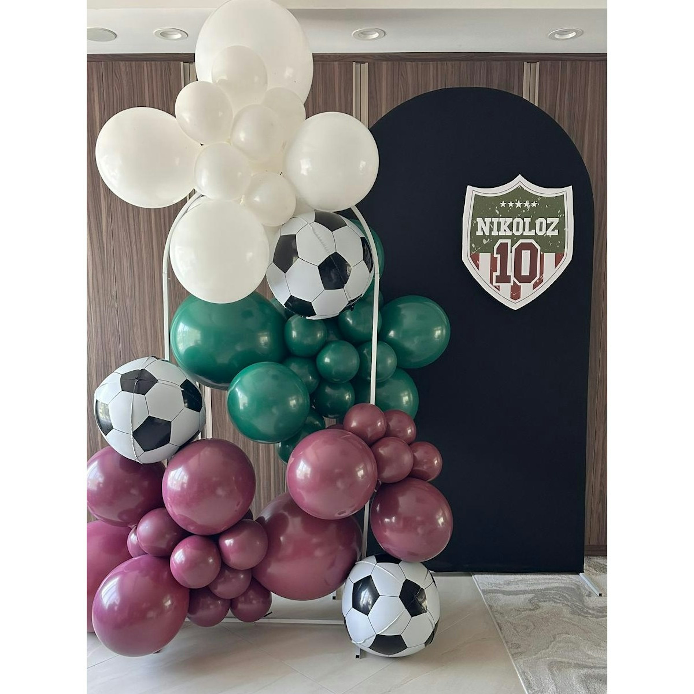 Soccer Themed Birthday Party Setup