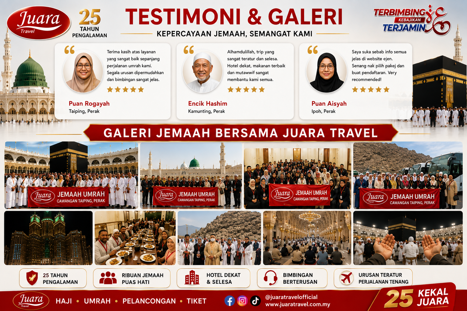 Testimoni dan galeri jemaah Umrah
