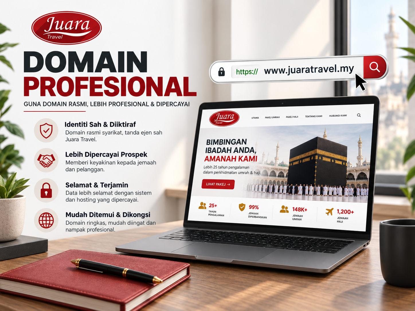 Alamat domain profesional ejen Umrah