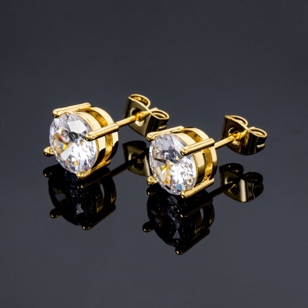 Gold Radiance solitaire Stud 