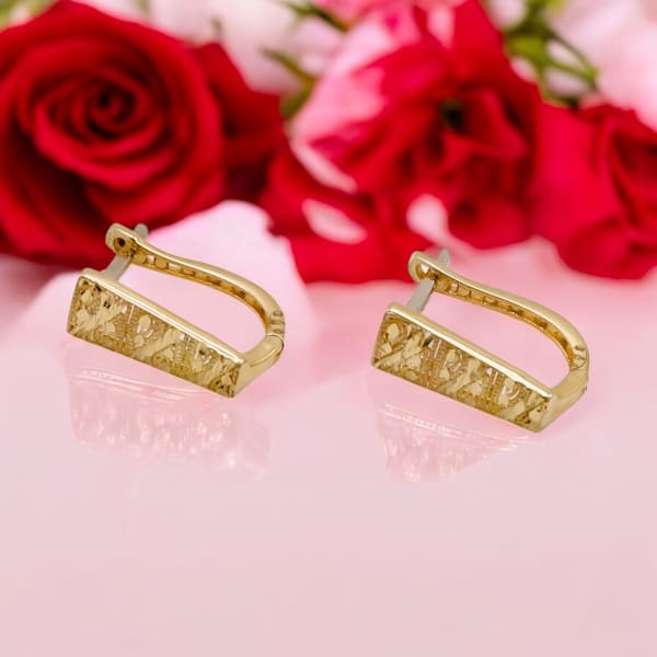 Golden Regal Crest Earrings 2