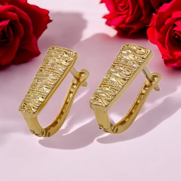 Golden Regal Crest Earrings