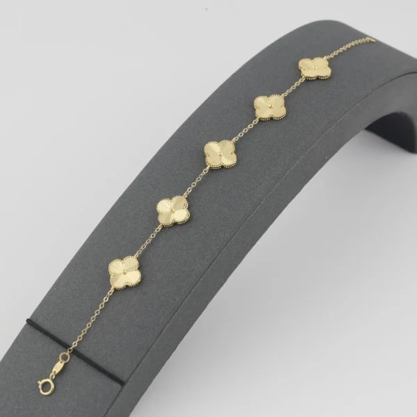Golden Petal Clover Bracelet