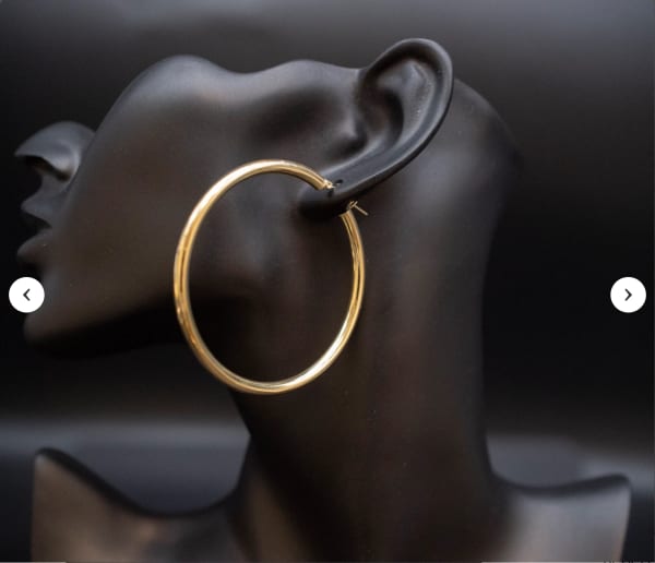 Gold Hoops Earrings