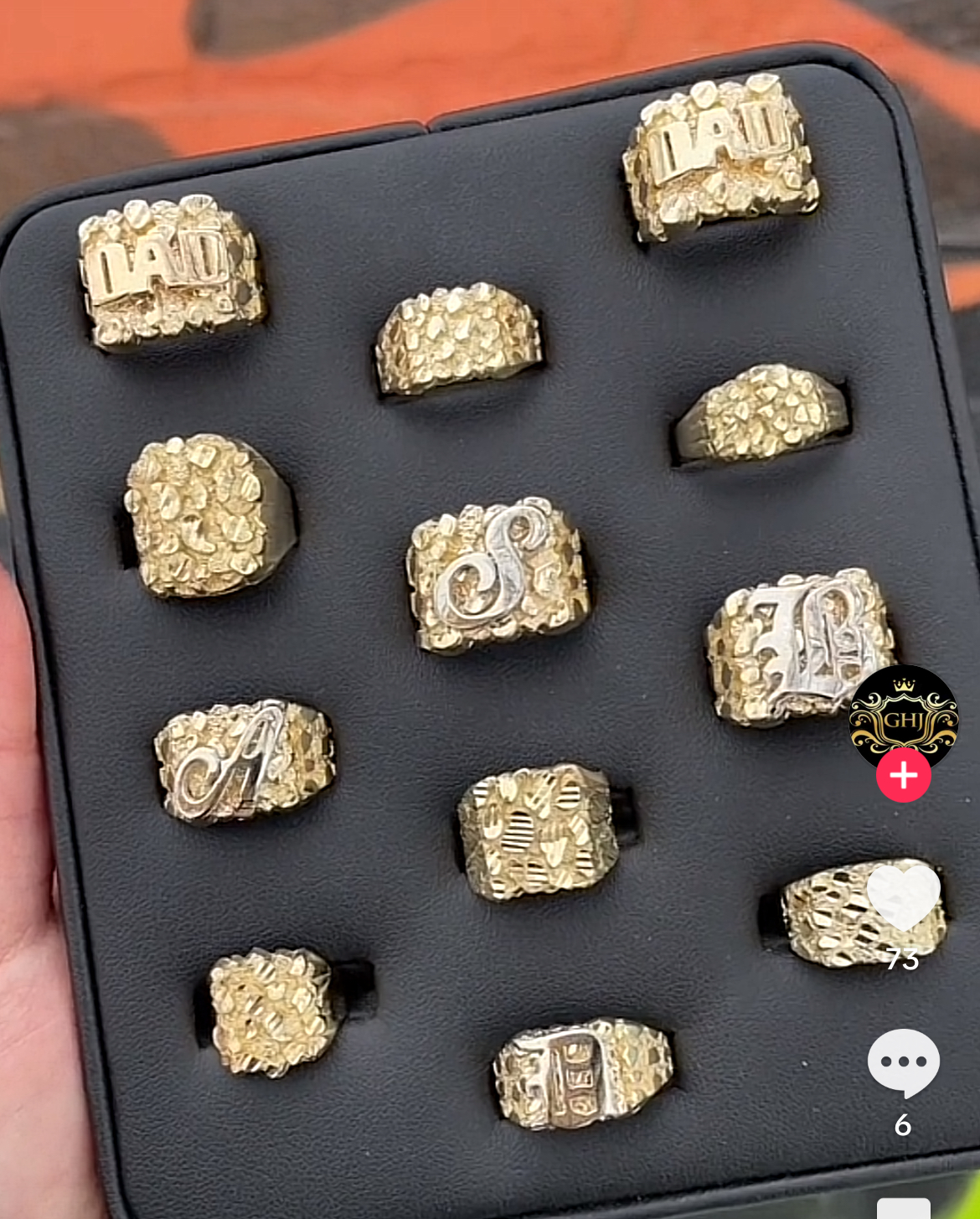 👑 Royal Nugget Initial Rings 