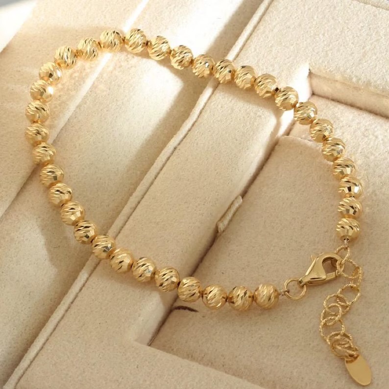 Aurora Twisted-Bead Gold Bracelet