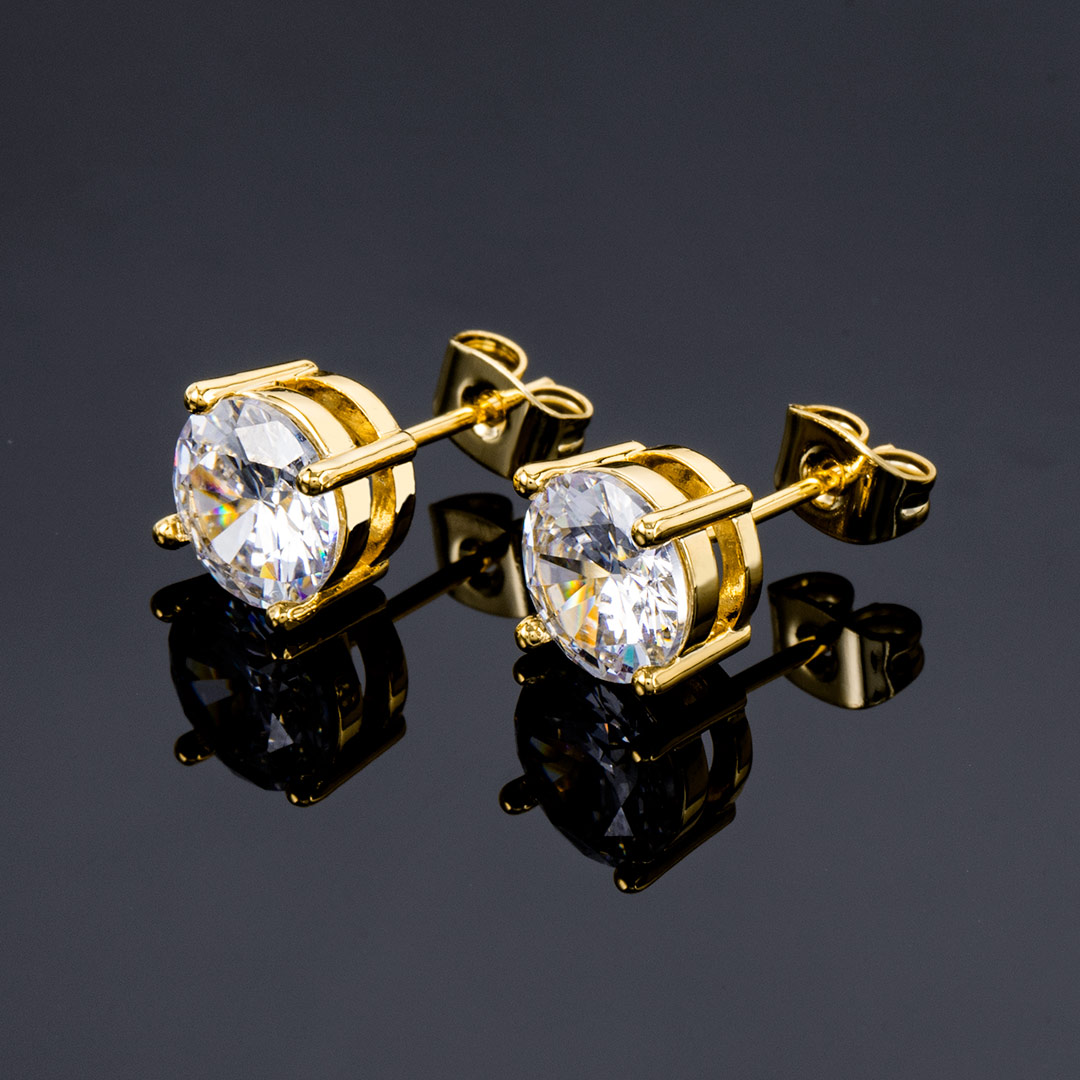 Gold Radiance solitaire Stud