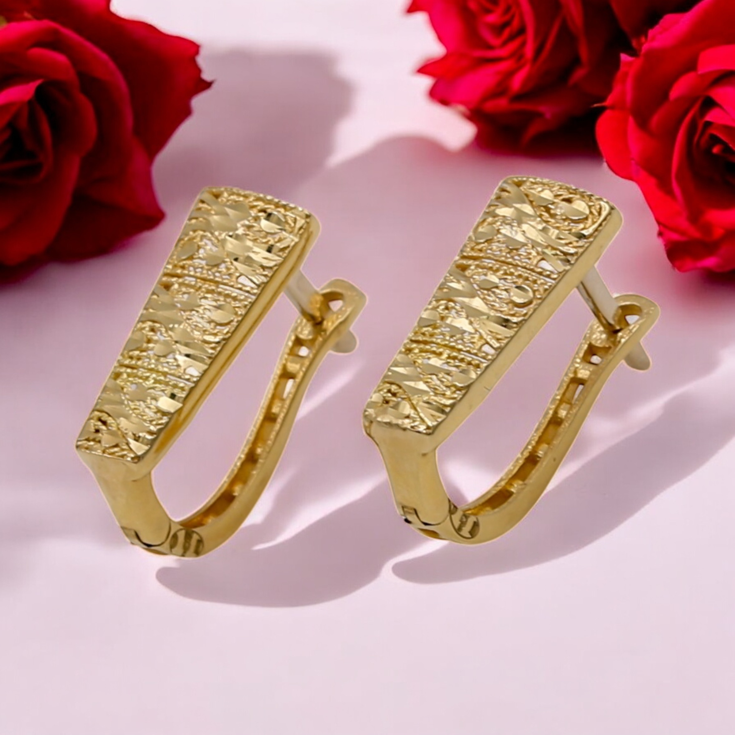 Golden Regal Crest Earrings