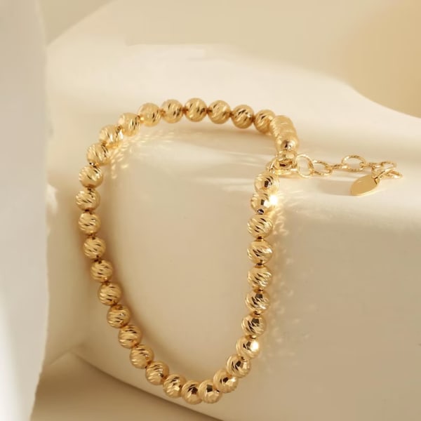 Aurora Twisted-Bead Gold Bracelet