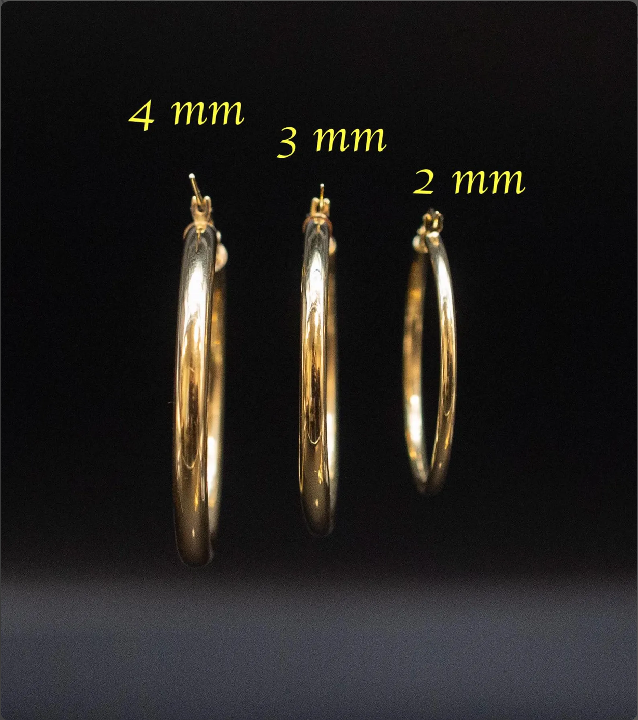 Gold hoop earrings