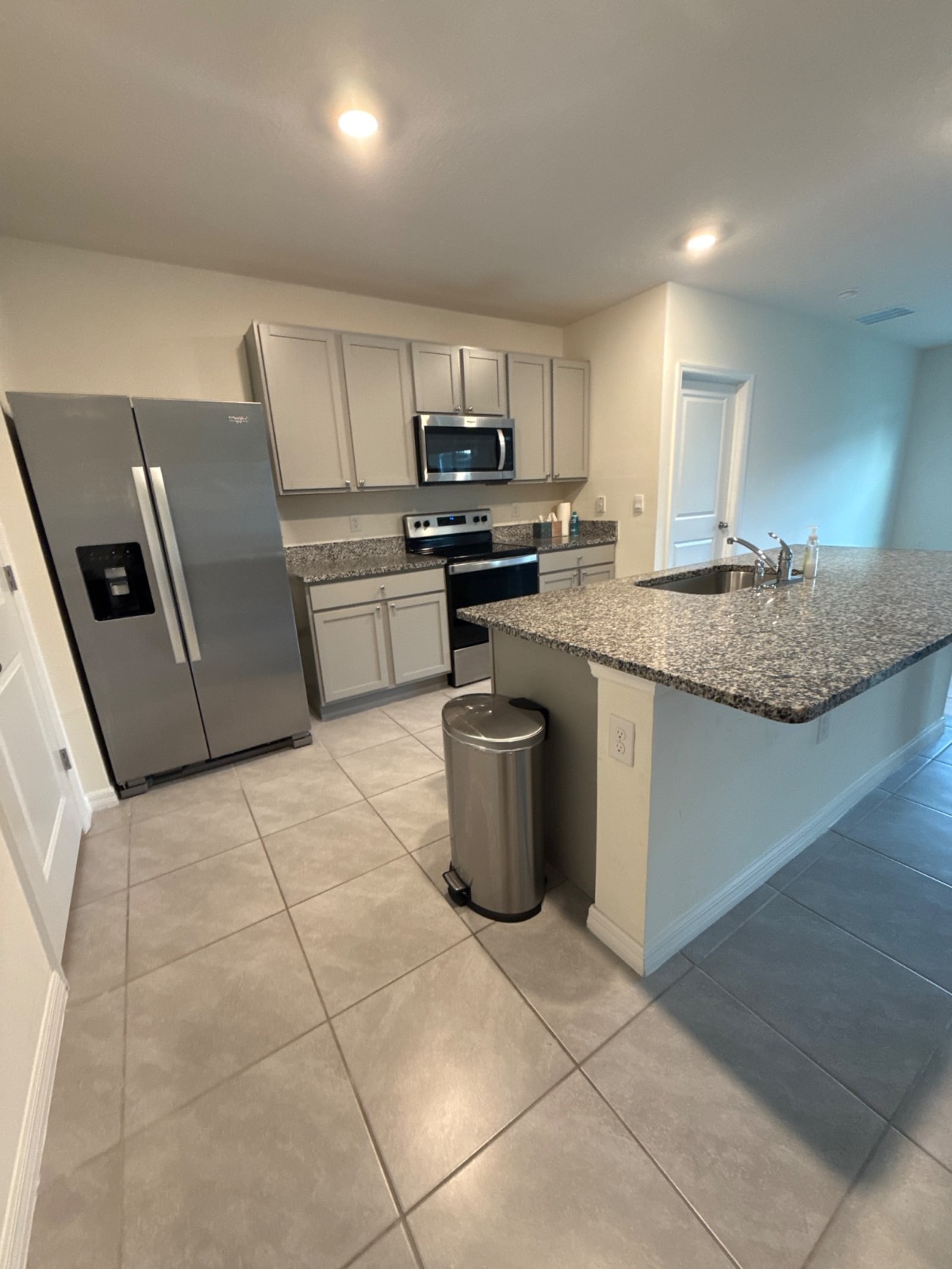 Spotless kitchen cleaned by Blue Bin Crew