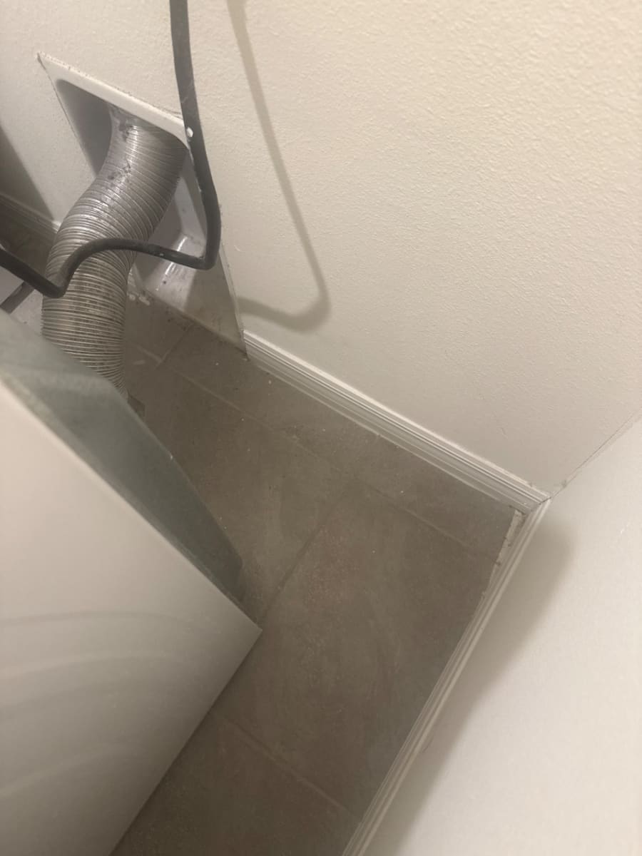 Dryer vent area after Blue Bin Crew cleaning