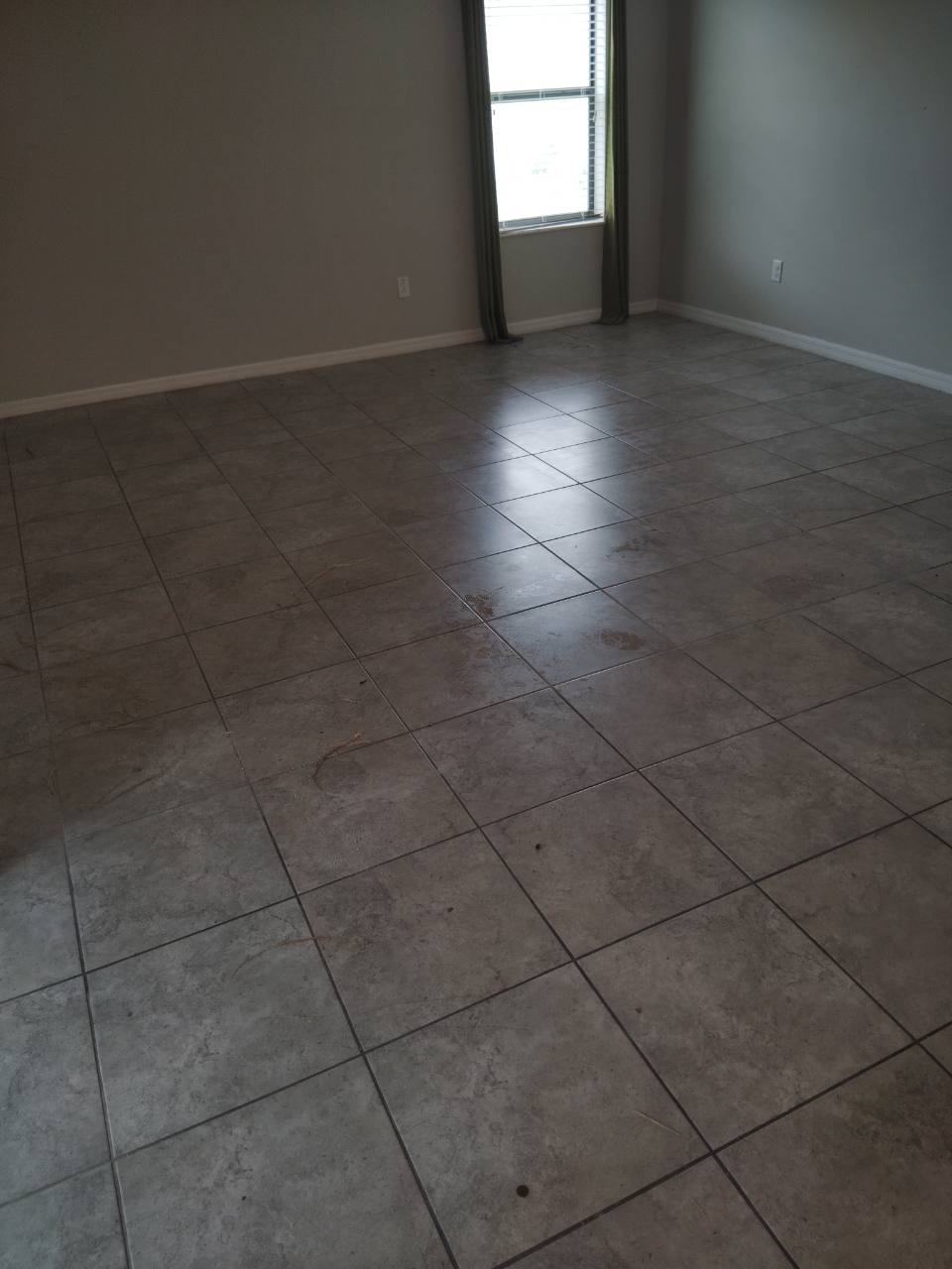 Tile floor before
