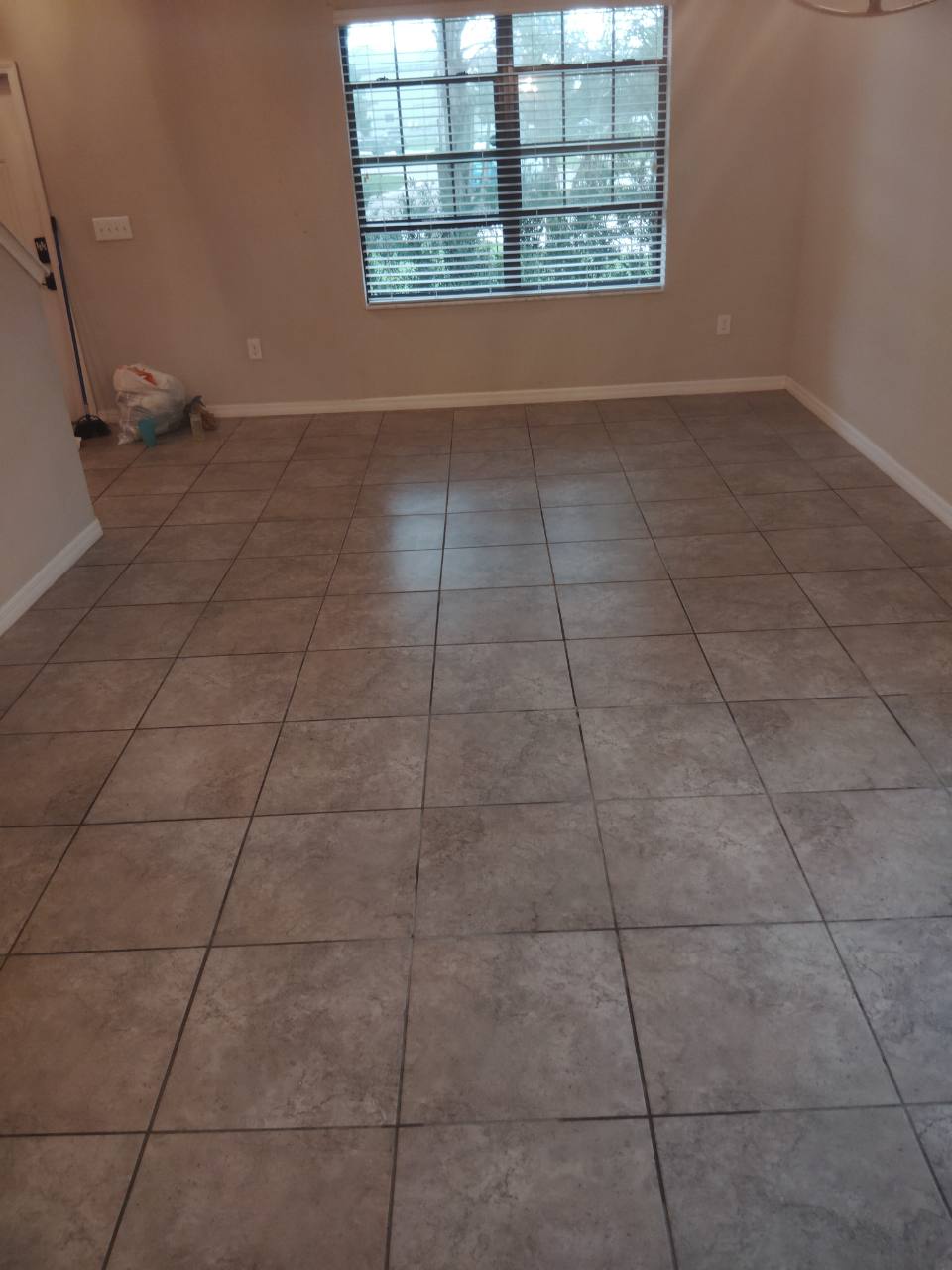 Tile floor after