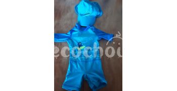 Casquette anti uv + son Maillot anti uv 18/ 24 mois