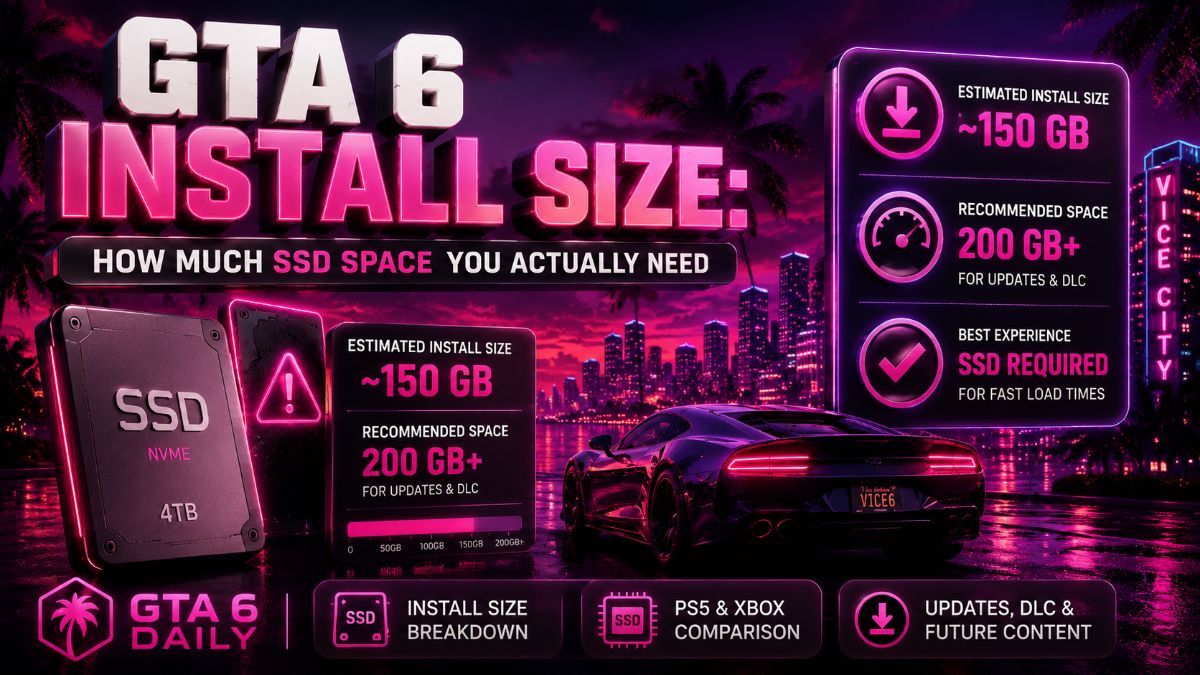 GTA 6 Install Size: How Much SSD Space You Actually Need